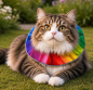 Preview: Birdsbesafe® Katzen-Halskrause Billy für Langhaarkatzen